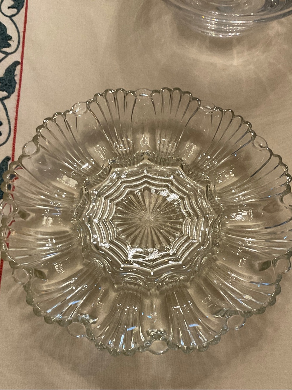 Vintage Egg Plate.  Mint Condition.  Special & classic.  Beautiful design.